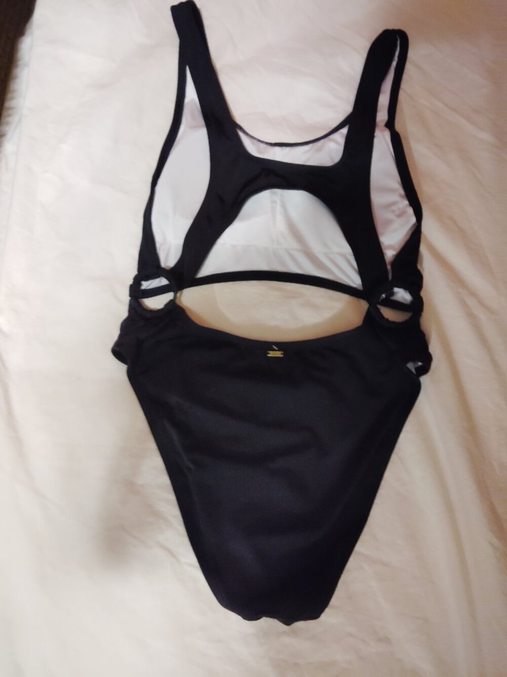 PINK Victoria's secret Black One- piece cutout Swimsuit Size Large - Picture 4 of 4